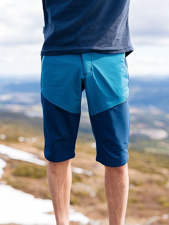 Twentyfour Flåm Light Softshell Lang Shorts H Petrolblå