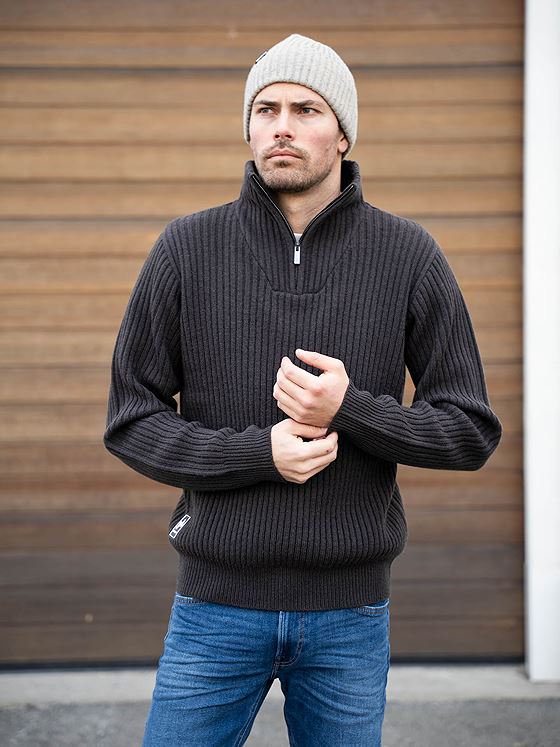 Twentyfour Finse Half Zip Ullgenser Skyggesort