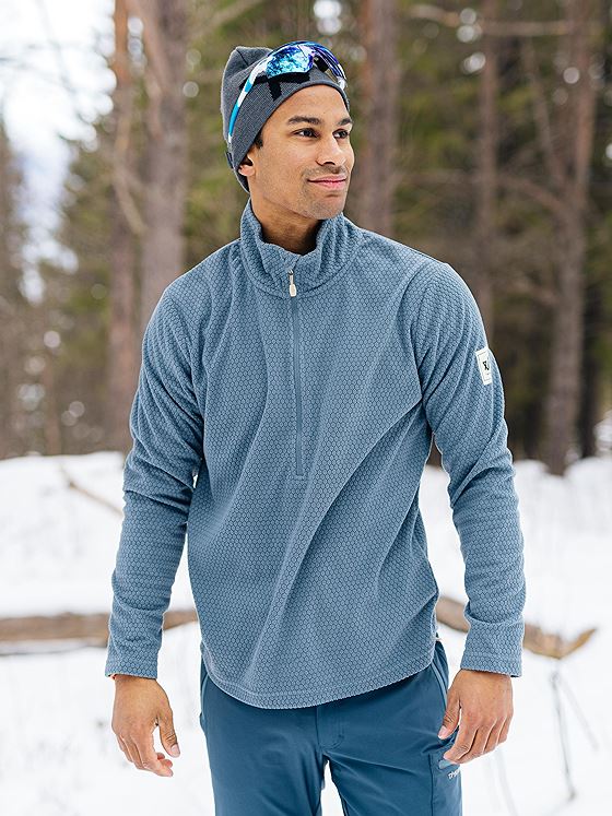 Twentyfour Finse Half Zip Fleece H Stormblå