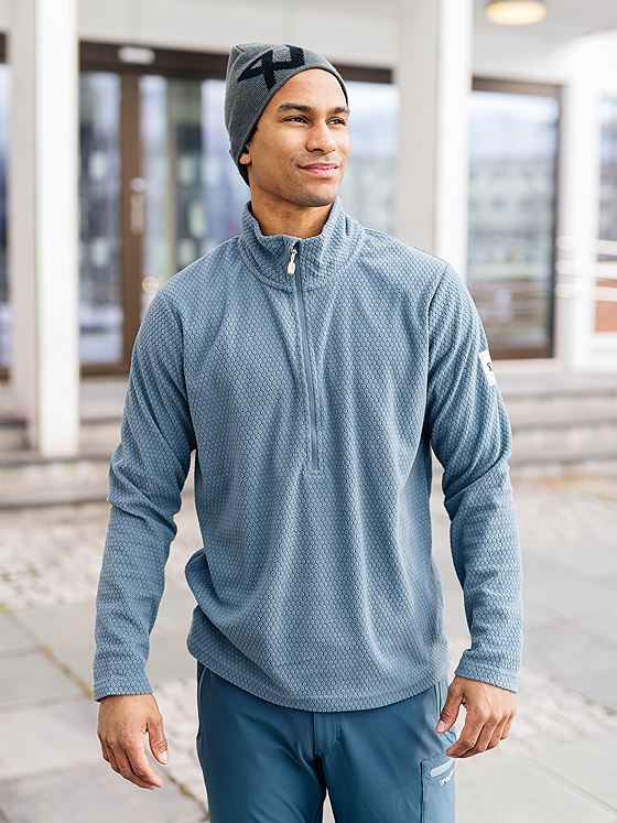 Twentyfour Finse Half Zip Fleece Stormblå