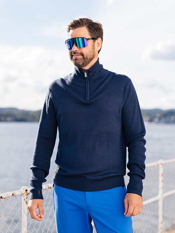 Twentyfour Flåm Half Zip Genser Marine
