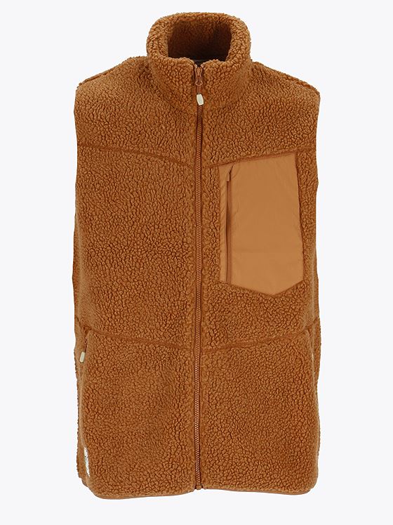 Twentyfour Finse Pile Vest Cognac