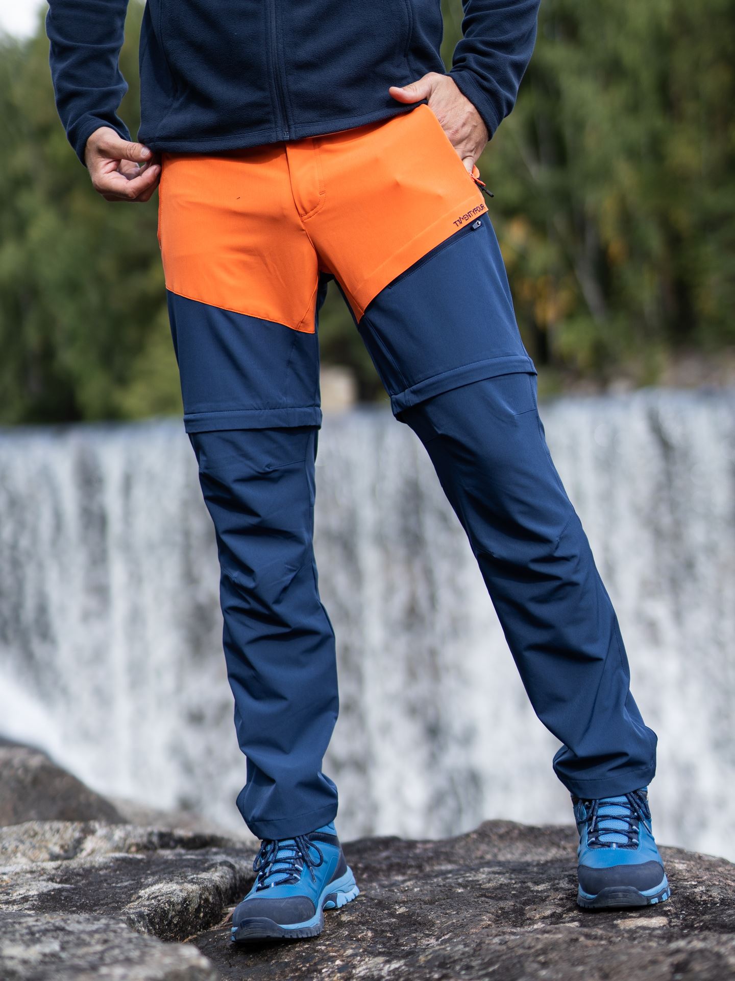 Twentyfour Flåm Zip Off bukse Rodorange