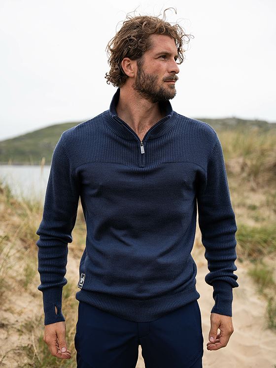 Twentyfour Flåm 2.0 Half Zip Genser Marineblå