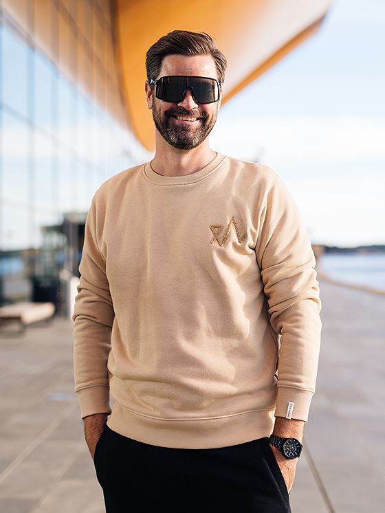 Twentyfour Logo Genser Sand