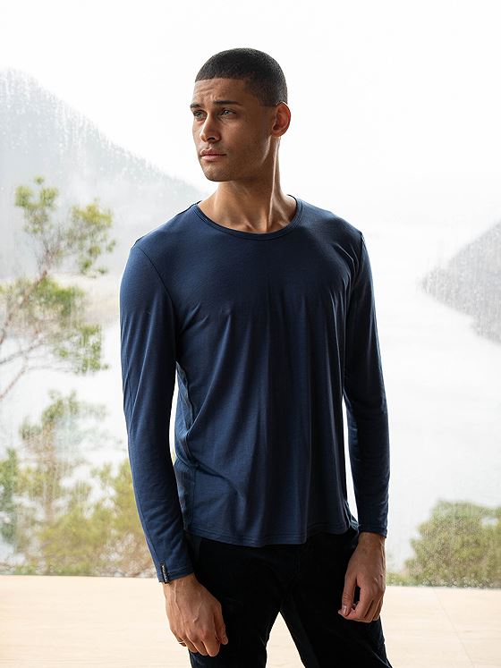Twentyfour Mode Ullmix Topp Marineblå