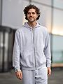 Twentyfour & Zip Hoodie Lys Grå M