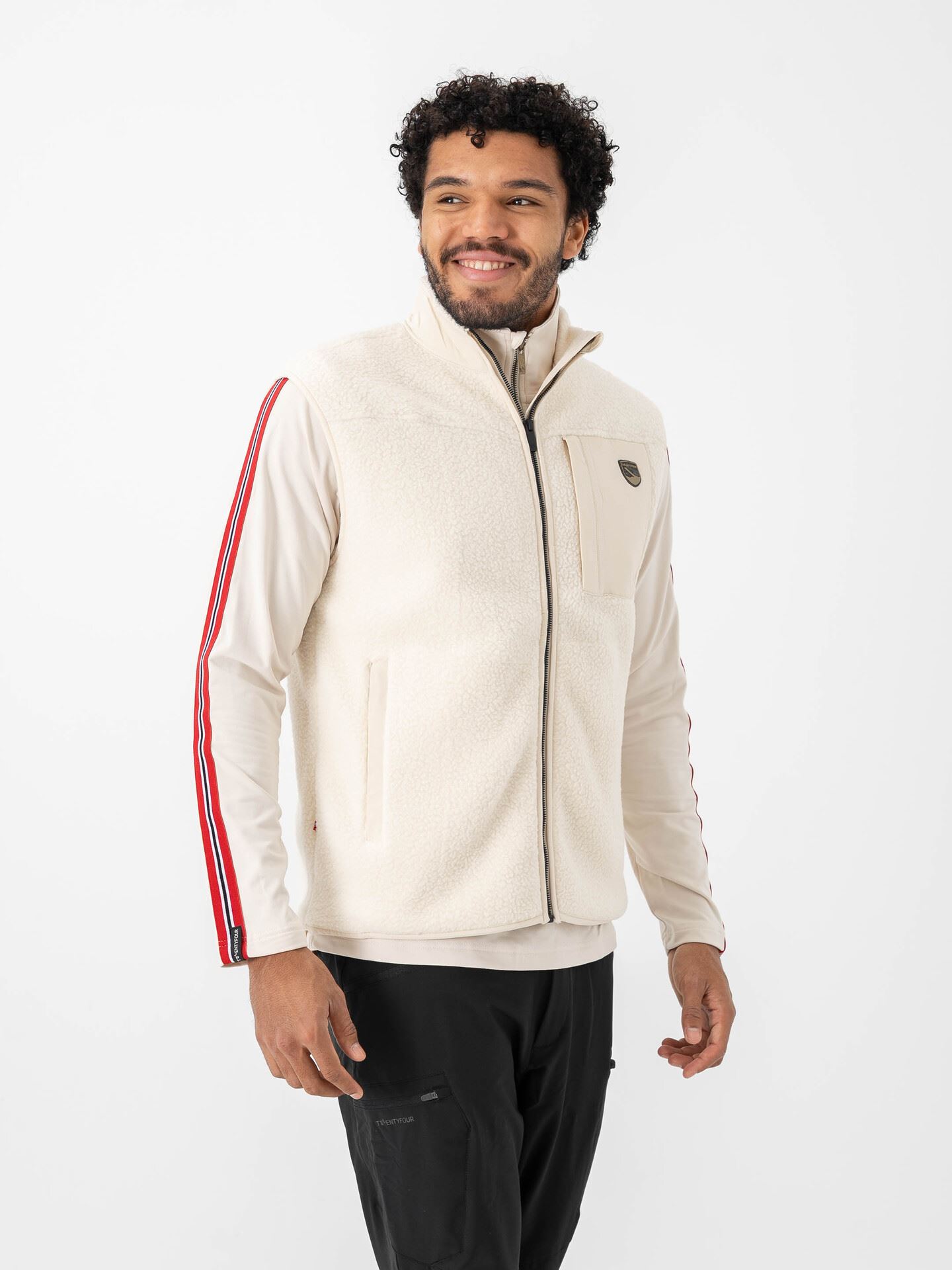 Twentyfour Aurora Pile Vest Kollen / Gråhvit