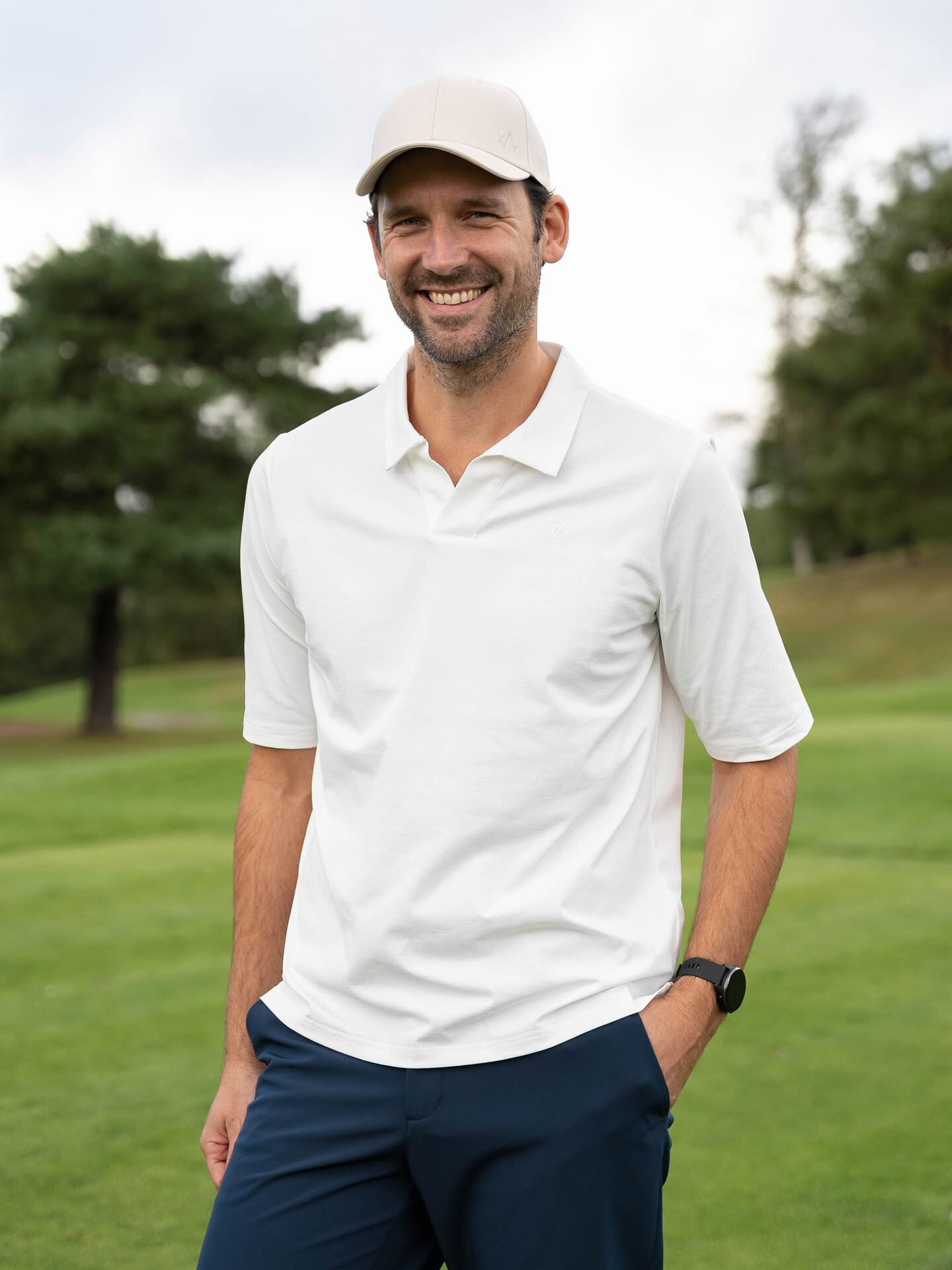 Twentyfour Mode Flex Pique Hvit