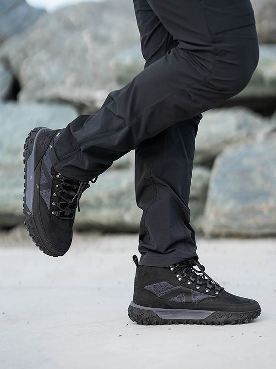 Timberland GreenStride™ Motion 6 Mid Lace-Up Waterproof Hiking Boot Black Nubuck