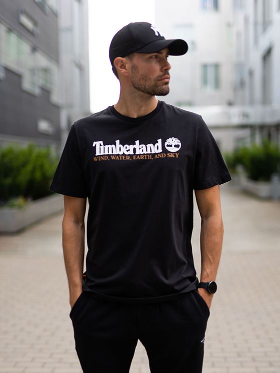 Timberland Short Sleeve Front Graphic Tee Black