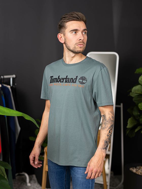 Timberland Short Sleeve Front Graphic Tee Green