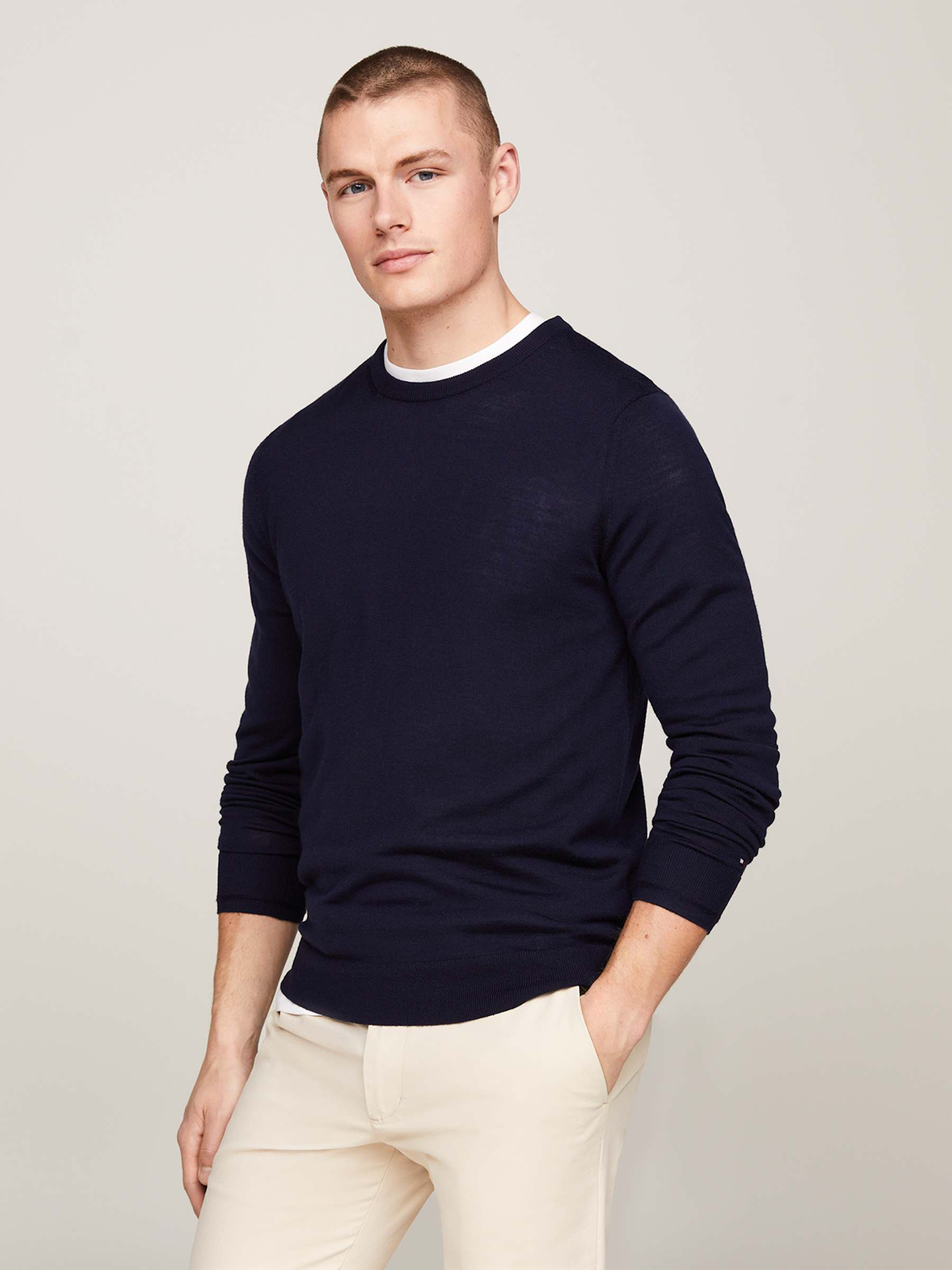 Tommy Hilfiger DC Fine Gauge Merino Crew Neck Desert Sky