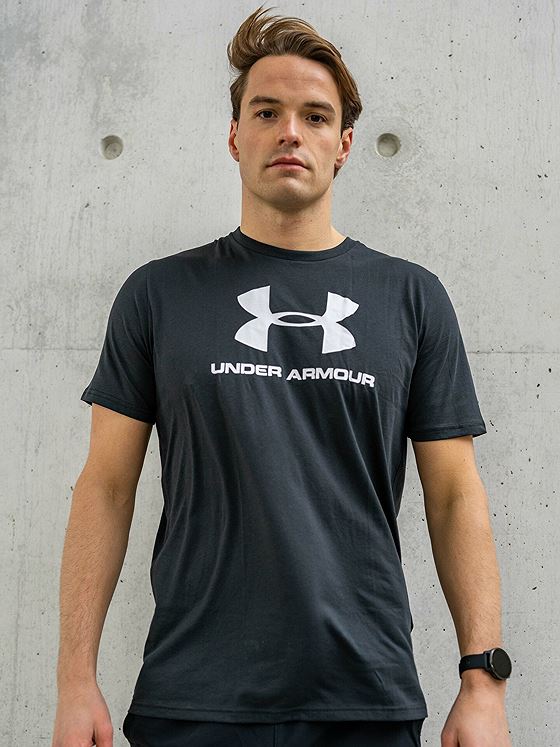 Under Armour UA Sportstyle Logo Short Sleeve Black / White