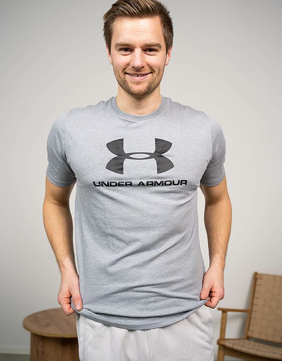 Under Armour UA Sportstyle Logo Short Sleeve Steel Light Heather / Black