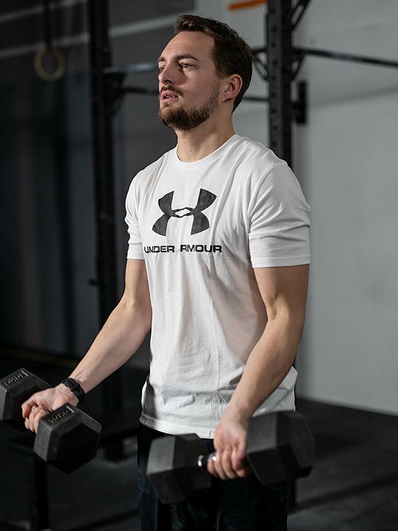 Under Armour UA Sportstyle Logo Short Sleeve White / Black