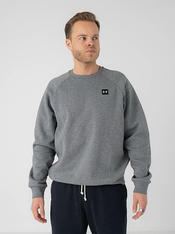 Under Armour Rival Fleece Crew Pitch Gray Light Heather / Onyx White