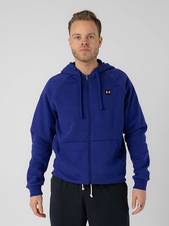 Under Armour Rival Fleece Full Zip Hoodie Sonar Blue / Onyx White