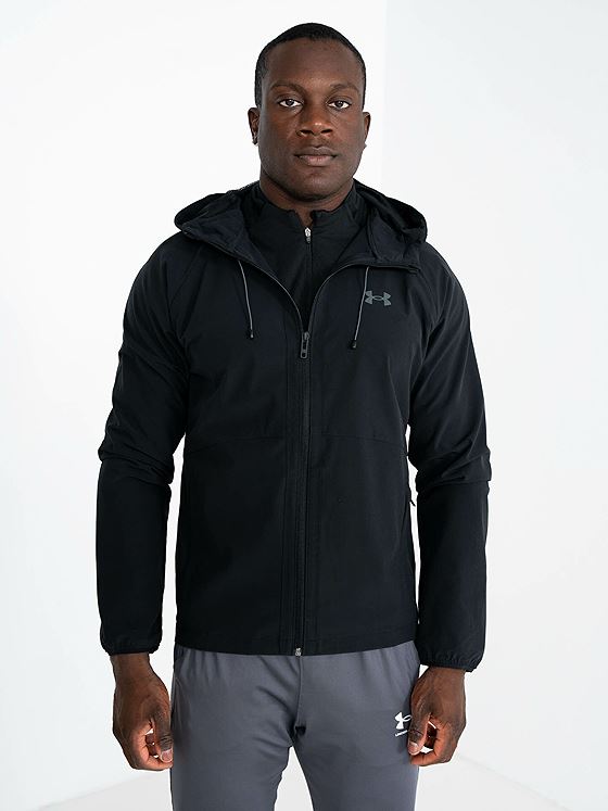 Under Armour Stretch Woven Windbreaker Black / Pitch Gray