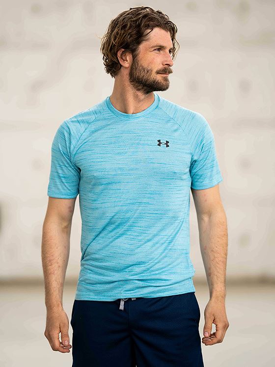 Under Armour Tiger Tech 2.0 Short Sleeve Tee Glacier Blue / Black