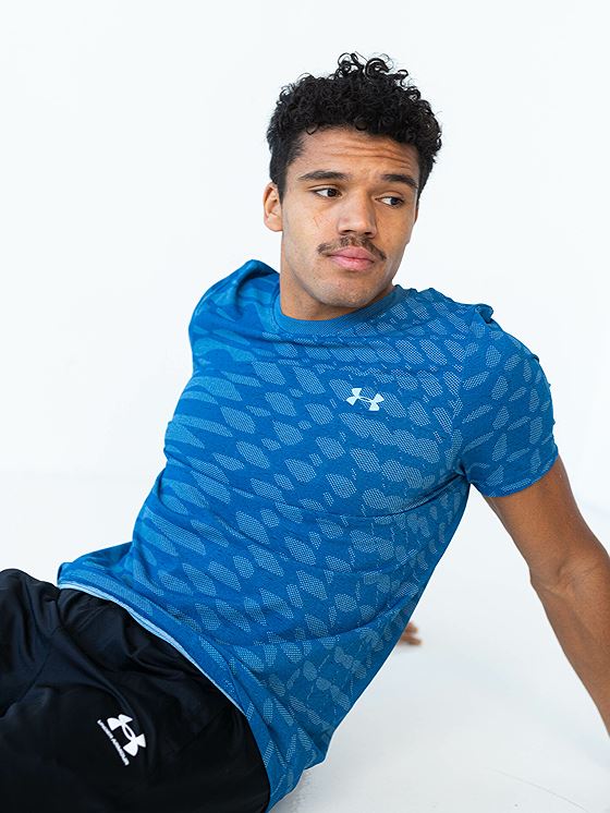 Under Armour Seamless Novelty Short Sleeve Varsity Blue / Blizzard