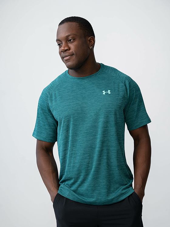 Under Armour Tech Textured Short Sleeve Tee Hydro Teal / Radial Turquoise