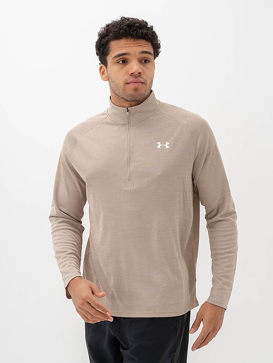 Under Armour Tech Textured 1/2 Zip City Khaki / Khaki Base