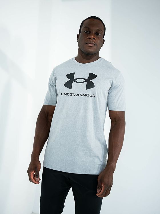 Under Armour Sportstyle Logo Short Sleeve Steel Light Heather / Black