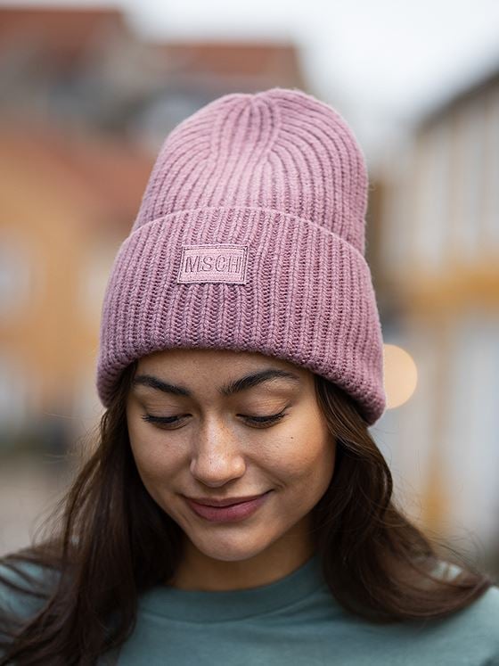 MSCH Copenhagen Kara Badge Beanie Wistfull Mauve