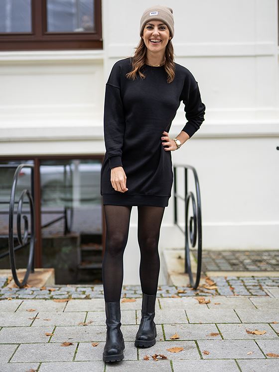Moss Copenhagen Ima Sweat Dress Svart
