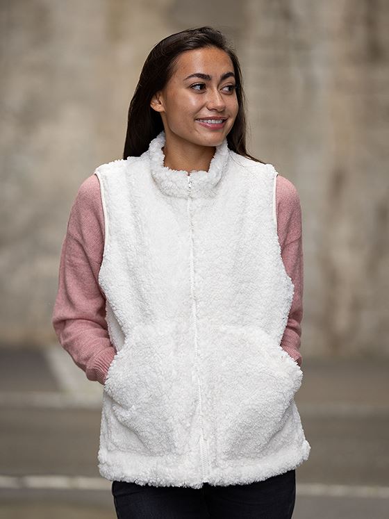 NA-KD Teddy Vest Offwhite
