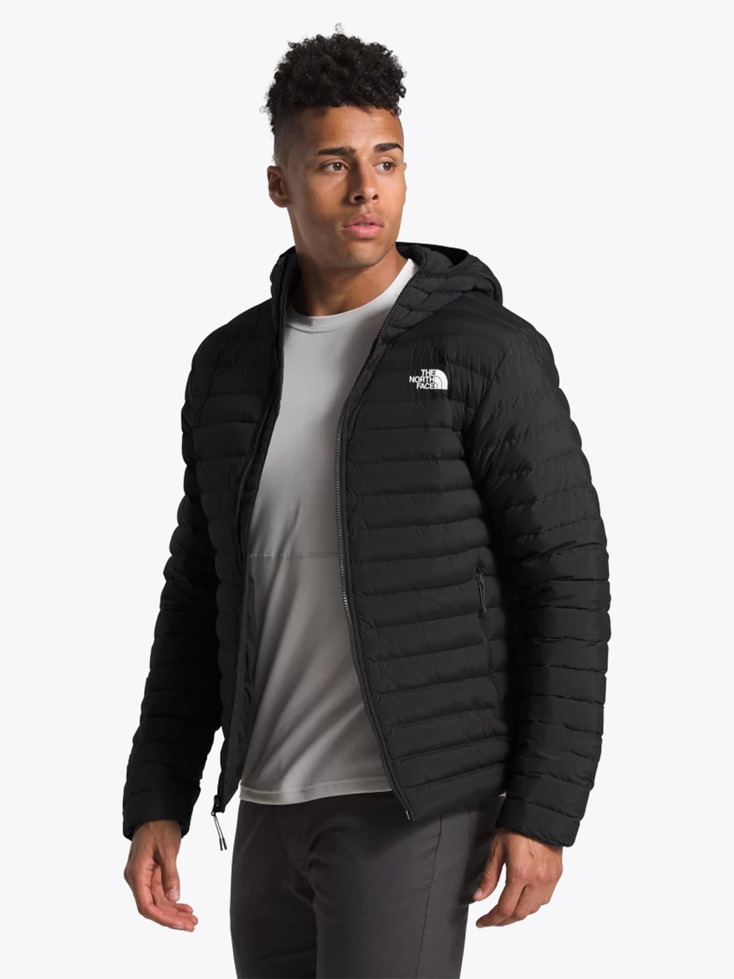 The North Face Men s Stretch Down Hoodie Sort Getinspired.no