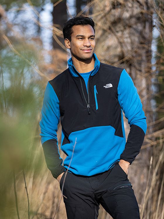 The North Face Men’s Glacier Pro 1/4 Zip Banff Blue/TNF Black