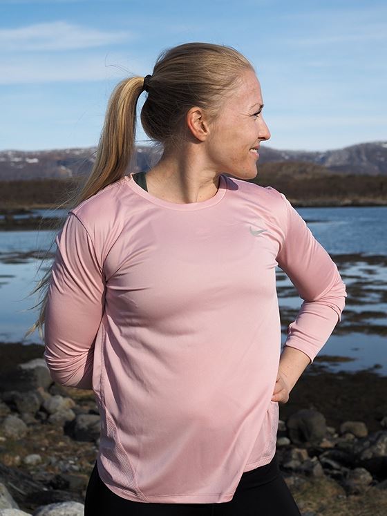 Nike Miler LS Pink Glaze/ Reflective Silver