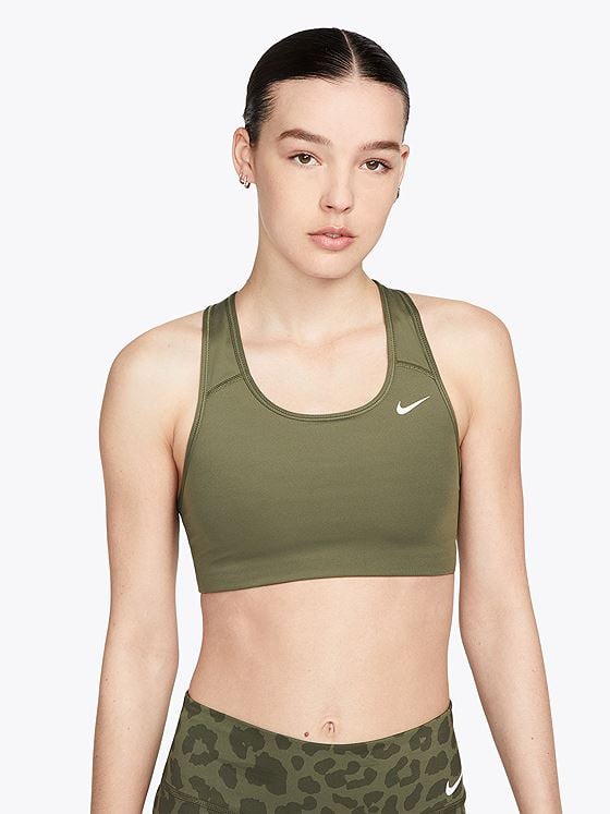 Nike Swoosh Bra Non-Pad Medium Olive/Hvit