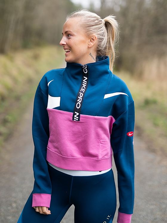 Nike Dry Fleece Top Icon Clash Valerian Blue/ Cosmic Fuchsia