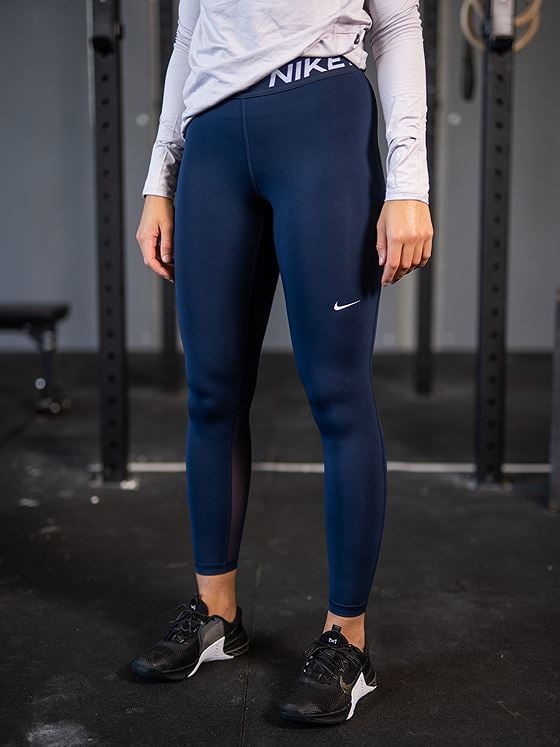 Nike Pro Mid Rise tights Obsidian/Hvit