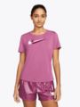 Nike Swoosh Run Short Sleeve Light Bordeaux/Sangria/Hvit