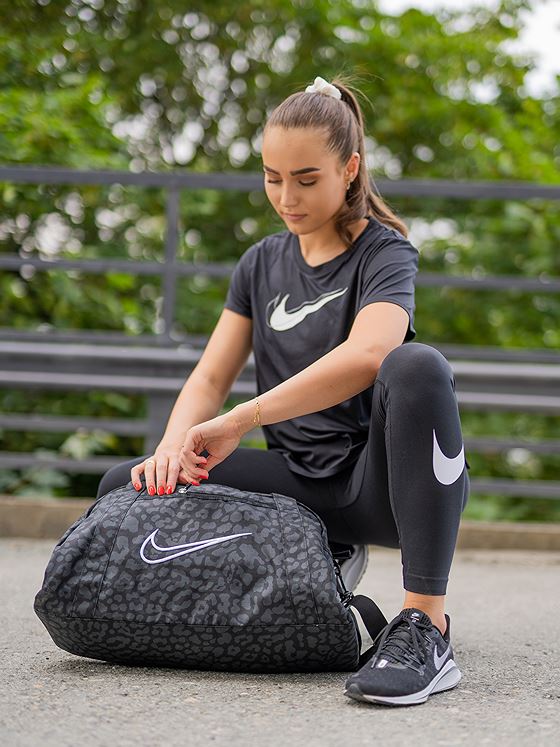 Nike Gym Club Bag 2.0 All Over Print Black/ Dark Smoke Grey/ White