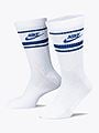 Nike Crew Essential Stripe Socks Hvit/Game Royal/Game Royal