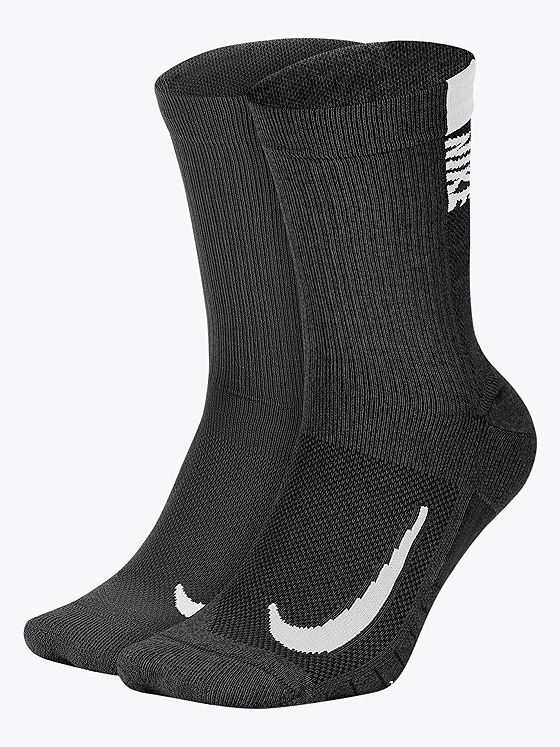 Nike Multiplier Running Crew Socks Black/White
