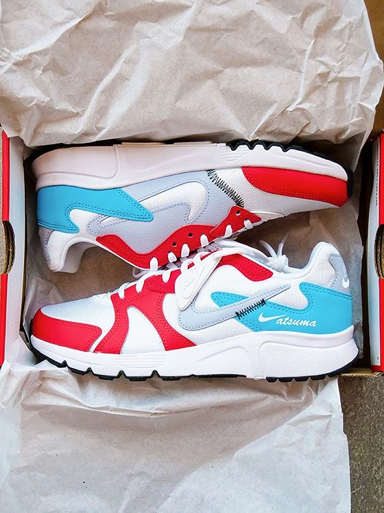 Nike Atsuma White/ Sky Grey - Track Red - Blue Fury