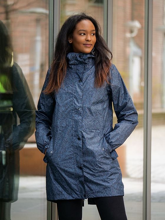 Weather Report Alessa Printed AWG Rain Jacket Black