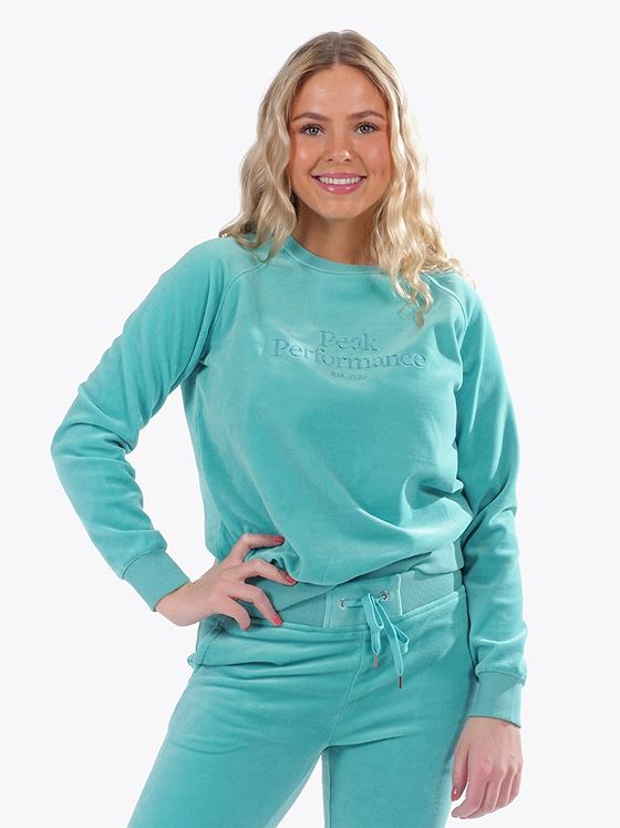 Peak Performance Original Velour Crew Tonic Sky