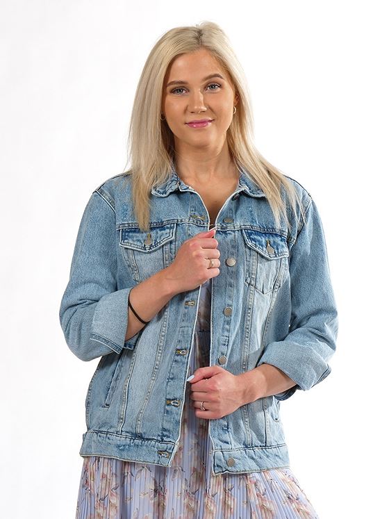 Dr. Denim River Trucker Jacket Blå