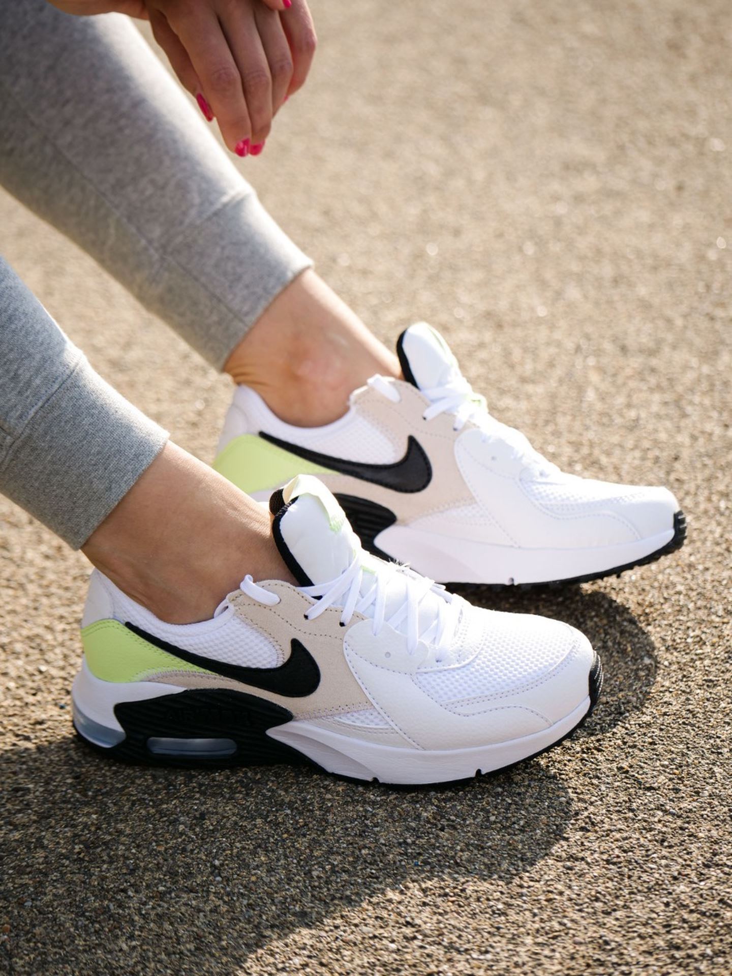 Nike Air Max Excee White/ Black-Barely Volt-Light Orewood brn