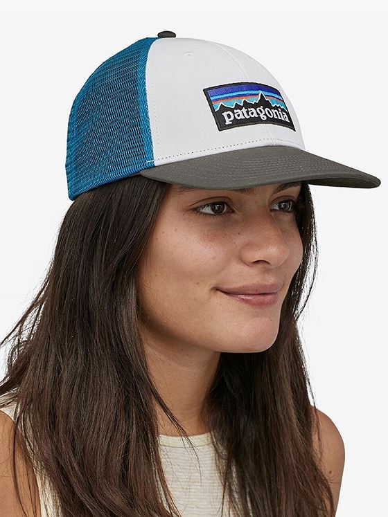 Patagonia P-6 Logo LoPro Trucker Hat White/ Forge Grey