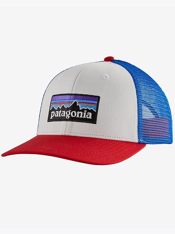 Patagonia P-6 Logo Trucker Hat White/ Forge Grey