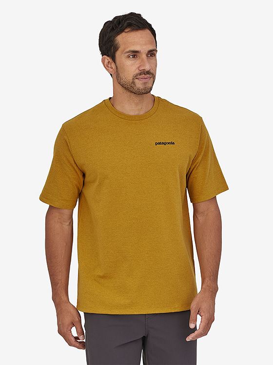 Patagonia M P-6 Logo Responsibili-Tee Hawk Gold