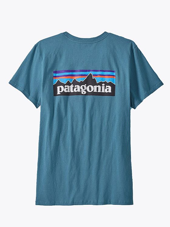 Patagonia P-6 Logo Organic T-shirt Abalone Blue